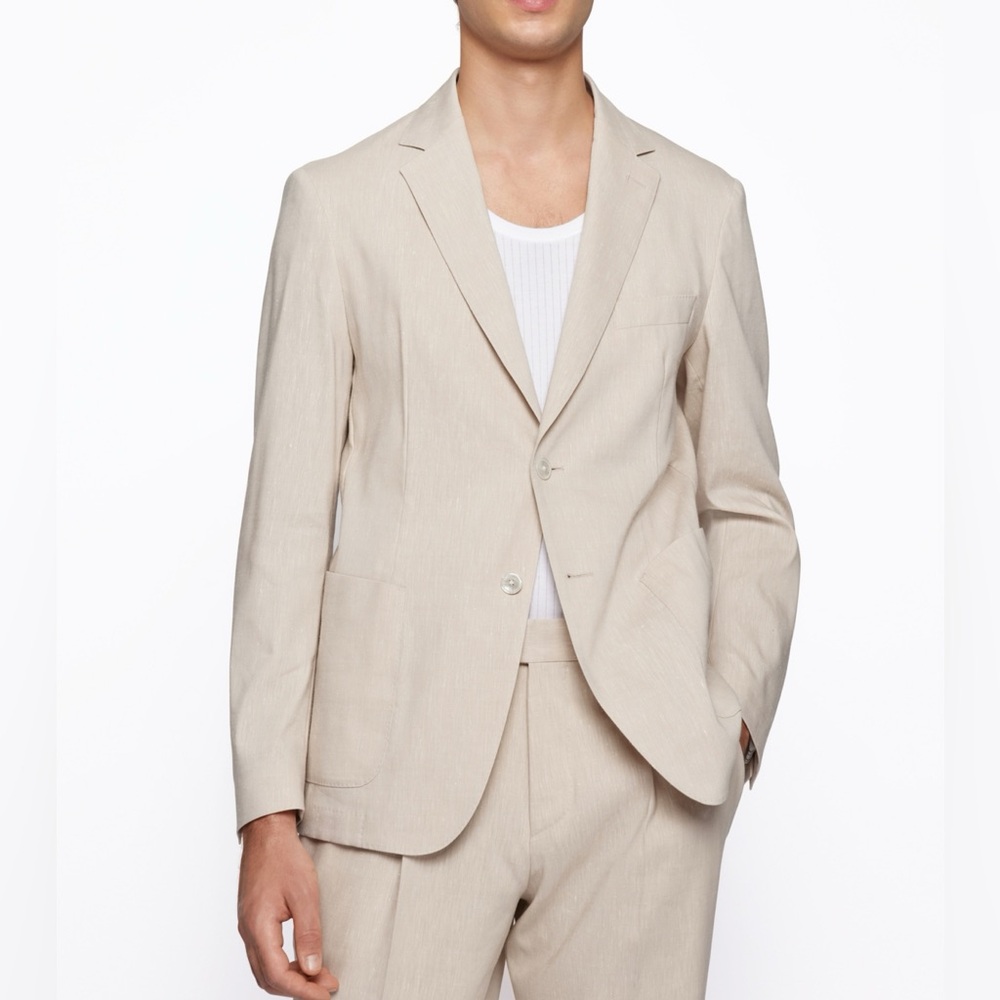 NWT Hugo Boss Slim-fit Linen Suit 38R